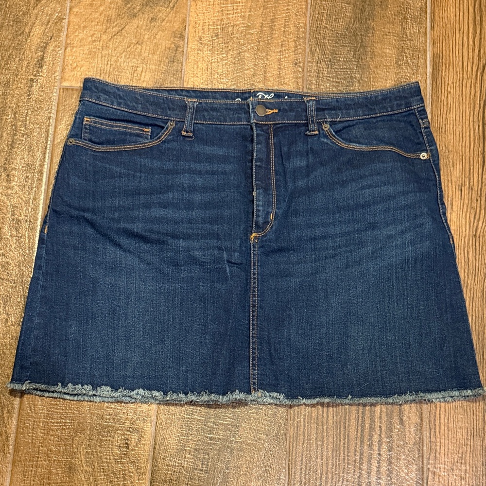 Universal Thread Navy Frayed Mini Skirt